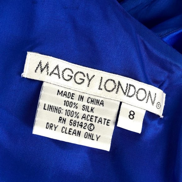 Maggy London Royal Blue Silk Formal Dress 💜HP! 💜 - Picture 3 of 3
